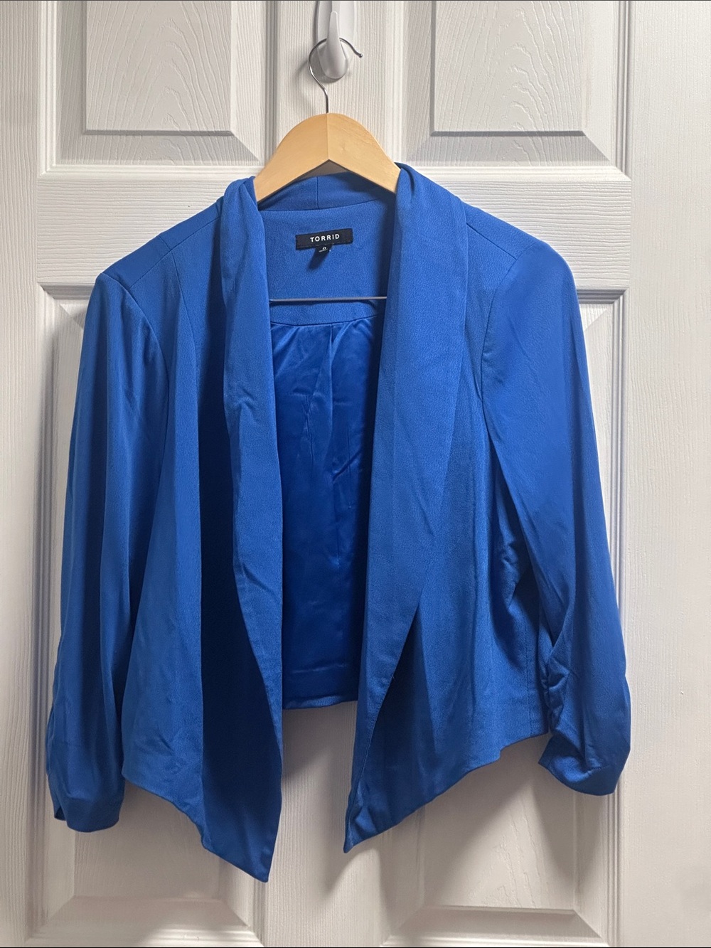 torrid Royal Blue Open-Front Draped Blazer